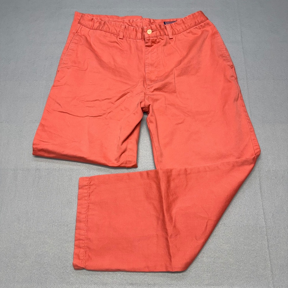 Vineyard Vines Men 34x30 Salmon Cotton Twill Chino Pants Straight Casual